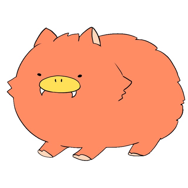 デフォルメいのしし【PNG】