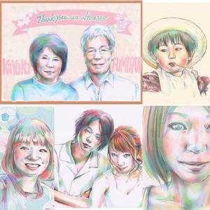 似顔絵オーダー承ります。ペットも可