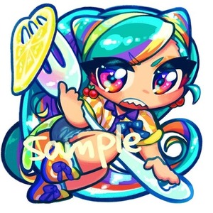 SNSアイコン用ちびキャラクターイラスト作成