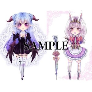 ミニキャラ全身イラスト描きます。