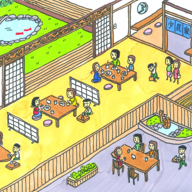 お仕事をする少年たち