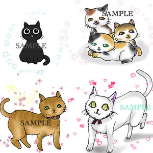 ペットの似顔絵、SNS用のアイコン描きます。