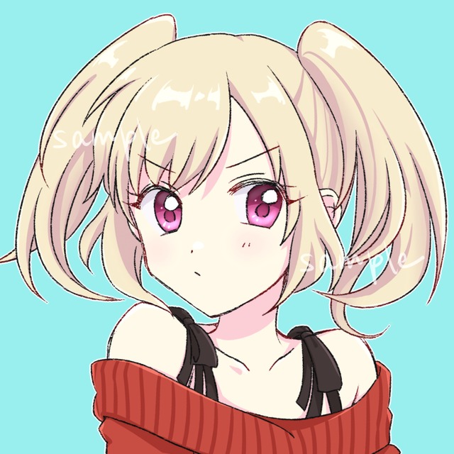 SNSのアイコン用イラストを制作します