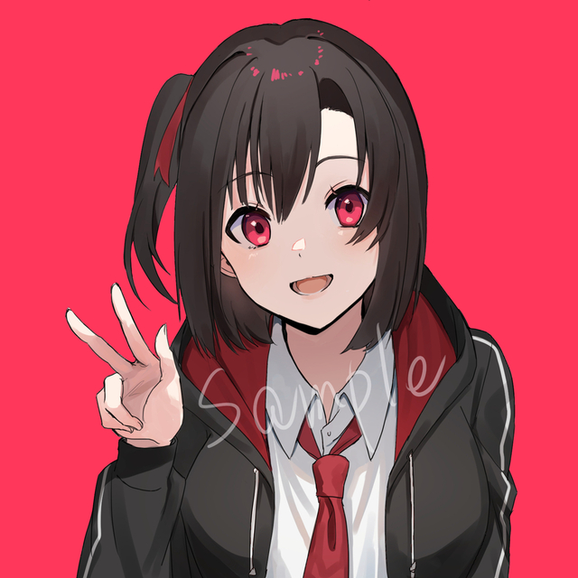 SNSアイコンに使えるキャラのバストアップイラスト