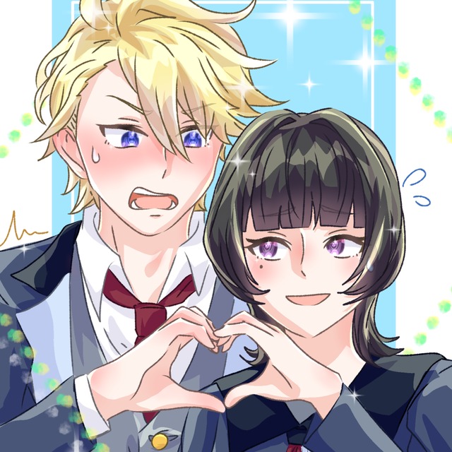 キラキラとしたハイライトが特徴的な夢絵・ペアイラストをお描きします！