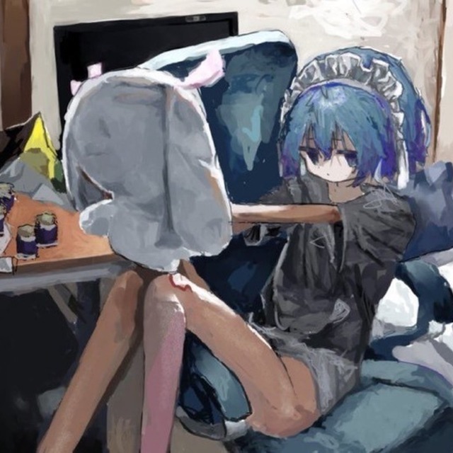 病み(闇)風の絵柄でアイコンなど描きます