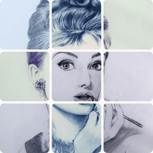 似顔絵　写真から　 一枚絵