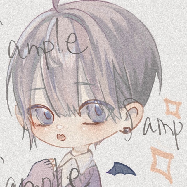 SNS用の厚塗りイラスト、アイコンをオリジナルキャラクターで作成します！