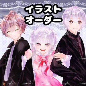 SNSアイコン、1枚絵お描きします♪