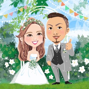 似顔絵ウェルカムボード