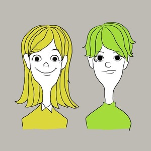 ポップ　似顔絵　イラスト　オーダー　カップル