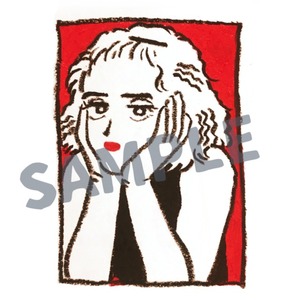 SNSアイコン、似顔絵をクレヨンで描きます。