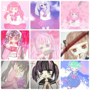 ゆめかわ、病みかわ系アイコン。