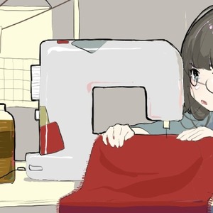 ヘッダーイラスト　みやまンちの服とデザインさんへ