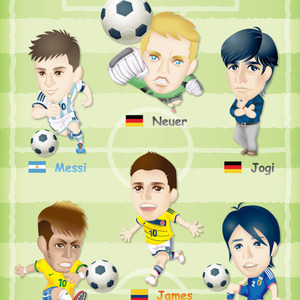 似顔絵【サッカー選手】