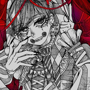 モノクロペン画風のアイコン描きます！