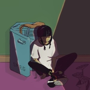 線が特徴的な背景付きイラスト制作<配信用イラストやCDジャケットなど>