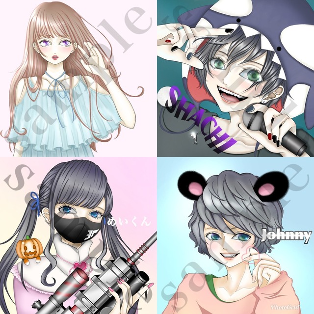 SNSなどで使えるアイコン、イラスト描きます