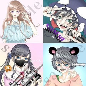 SNSなどで使えるアイコン、イラスト描きます