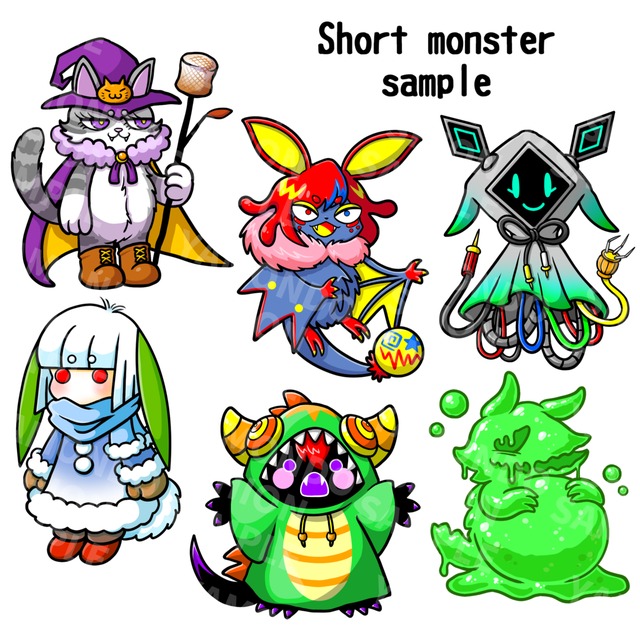 表情差分3種セット！ユニークなモンスターをデザインします！の商品画像3枚目