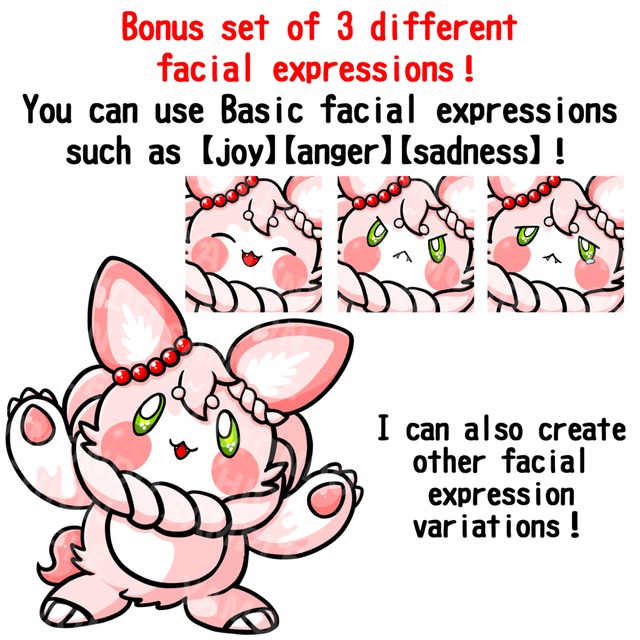 表情差分3種セット！ユニークなモンスターをデザインします！の商品画像5枚目