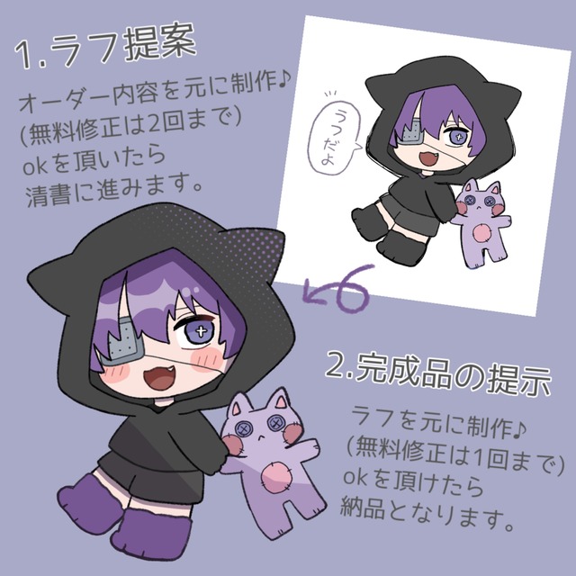 かわいいミニキャラお描きします スキマ スキルのオーダーメイドマーケット Skima