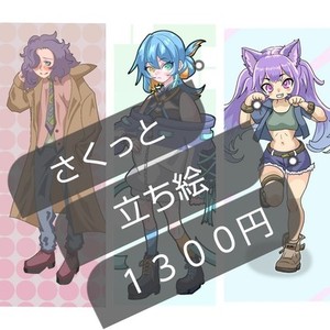 (,,σ•ㅁ•,,)σ  立ち絵、１枚絵、アイコン、ヘッダー描きます