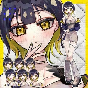 【差分19種】ミニスカなインナーカラーギャル