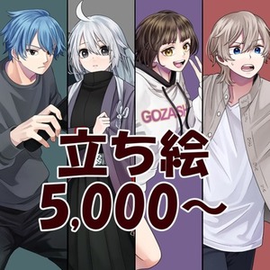 立ち絵(バストアップから全身まで)