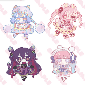 SNSアイコン、グッズ等に使用できるデフォルメイラスト制作