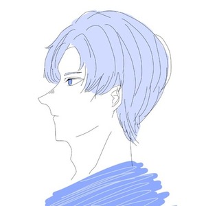 横顔イラスト 簡素