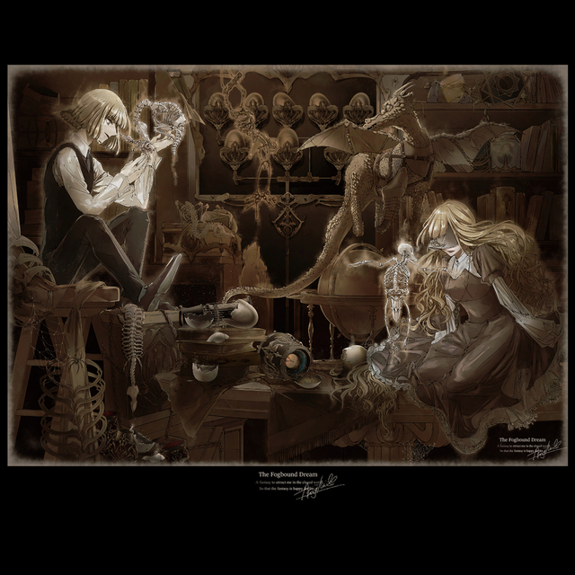 ひっそりと存在する静かな物語の一枚絵描きます。