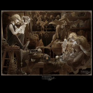 ひっそりと存在する静かな物語の一枚絵描きます。