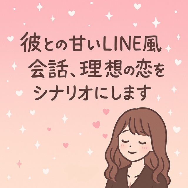 「理想の彼とのLINE風会話、胸きゅんな恋を文章にします」