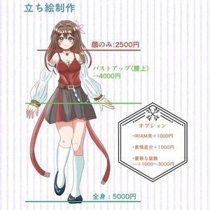 立ち絵を制作いたします！腰上までなら1000円引き！
