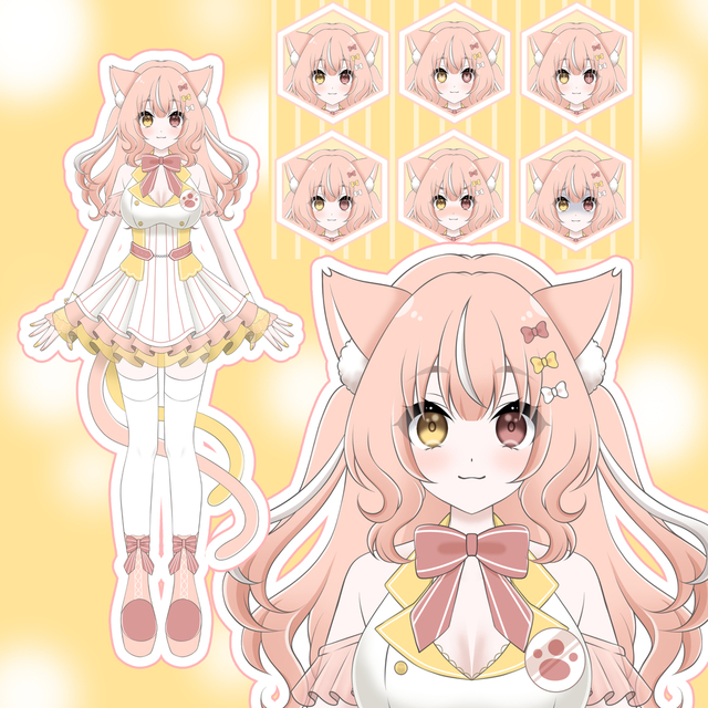 Vtuberさん向け！Live2D用のパーツ分け済み立ち絵イラスト制作します！