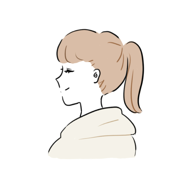 シンプルな女の子のアイコンイラスト