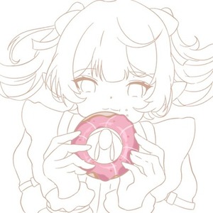 アイコン　線画 or 完成作品