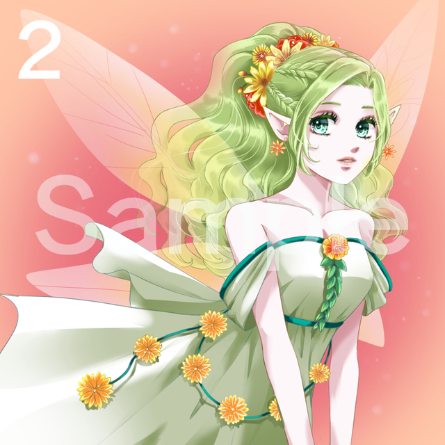 SNS等アイコンに使用できるかわいいファンタジー系のイラストです