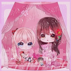 2人）ミニキャラ（夢絵、SNSアイコン、版権等） | SKIMA（スキマ）