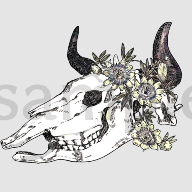 植物×骨手書き素材