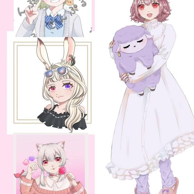 配信アプリでも使用可能な立ち絵を制作します