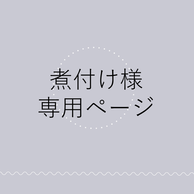 煮付け様専用ページ