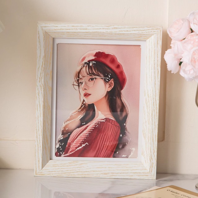 水彩似顔絵 手描き水彩イラスト オーダーメイド水彩画 透明水彩