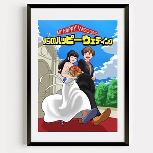 ヒロアカ風似顔絵　ウェルカムボードや誕生日プレゼント