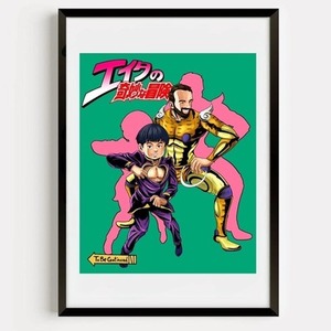 ジョジョの奇妙な冒険風似顔絵　プレゼント　ウェルカムボード