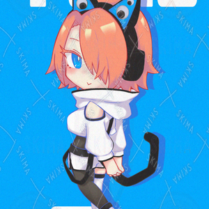 配信やSNSで使用可！なミニキャライラスト