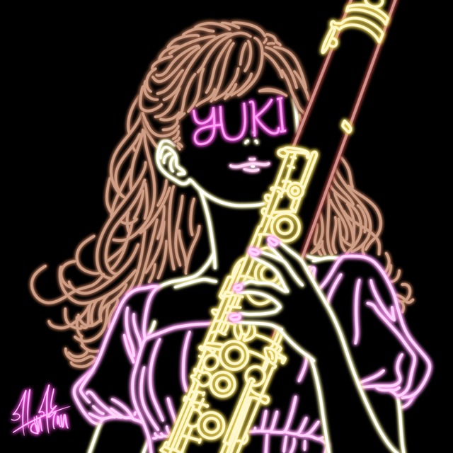 ネオンスタイル似顔絵アイコン