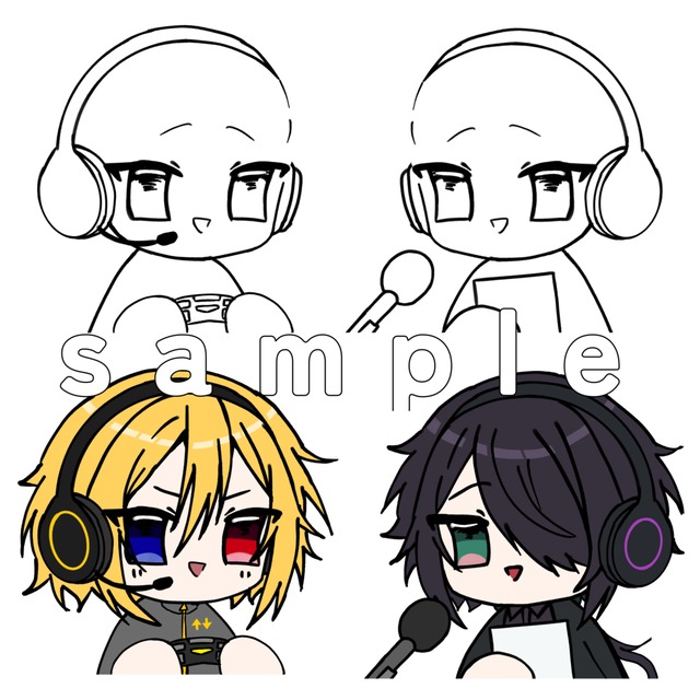 ゲーム配信風&ラジオ風SD量産(アイコンなどに)