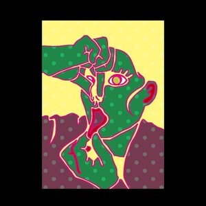 レトロポップな人物画をカラーで描きます-線はシンプルですがリアル寄り